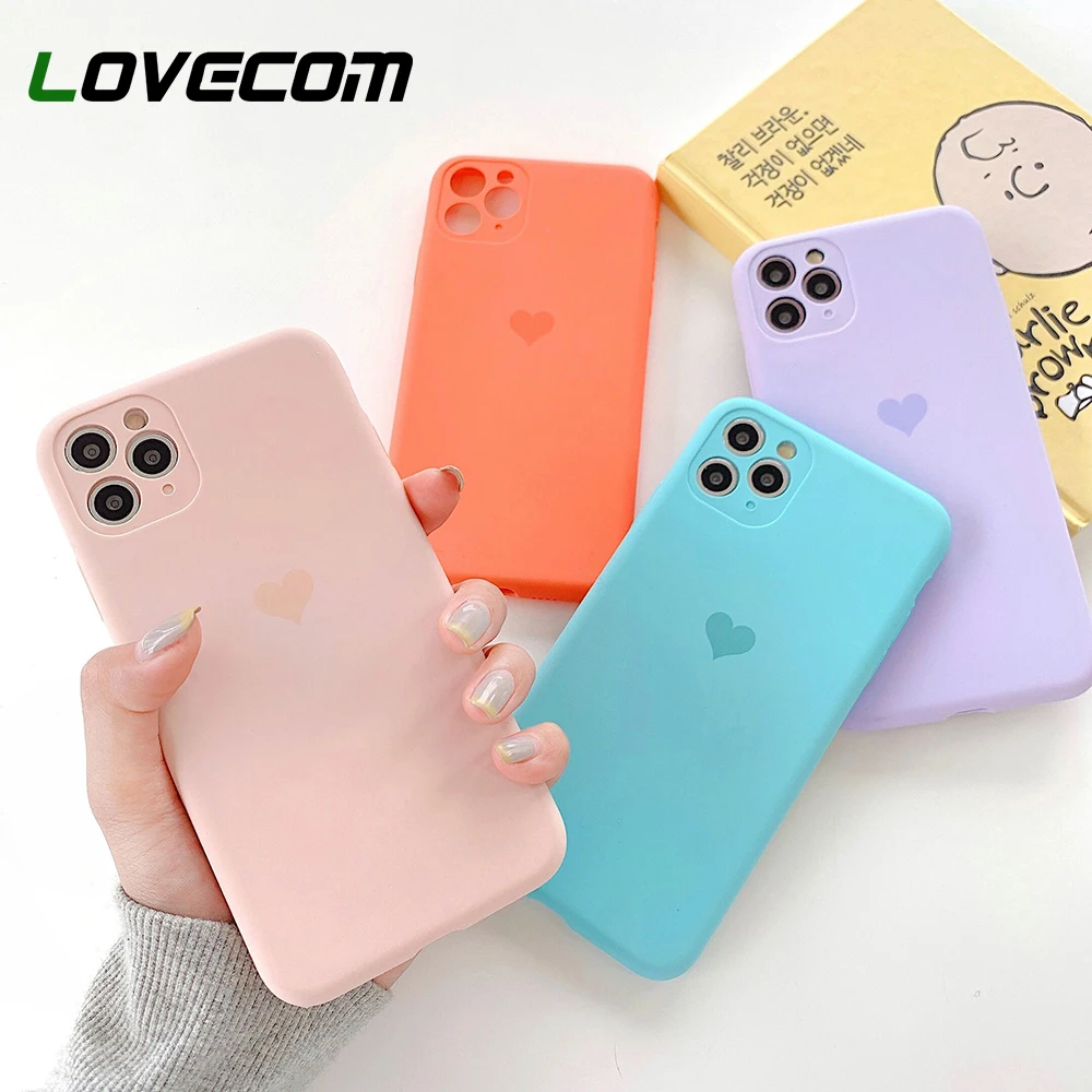 Защитный чехол LOVECOM для iPhone 12 Mini 11 Pro Max XR X XS 7 8 Plus | Мобильные телефоны и аксессуары