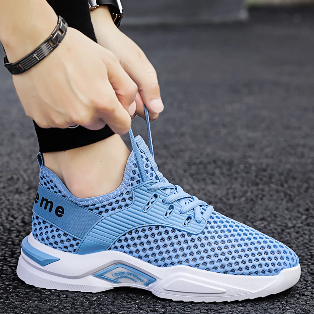 

Summer New Selling Mesh Men Casual Shoes Summer Water Sneakers Men Trainers Non-Slip Shoes Breathable Black Men's