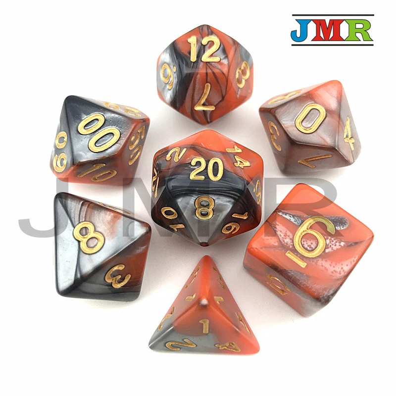 Высококачественная игра оранжевого цвета для кубической игры DnD Rpg в кости | Спорт