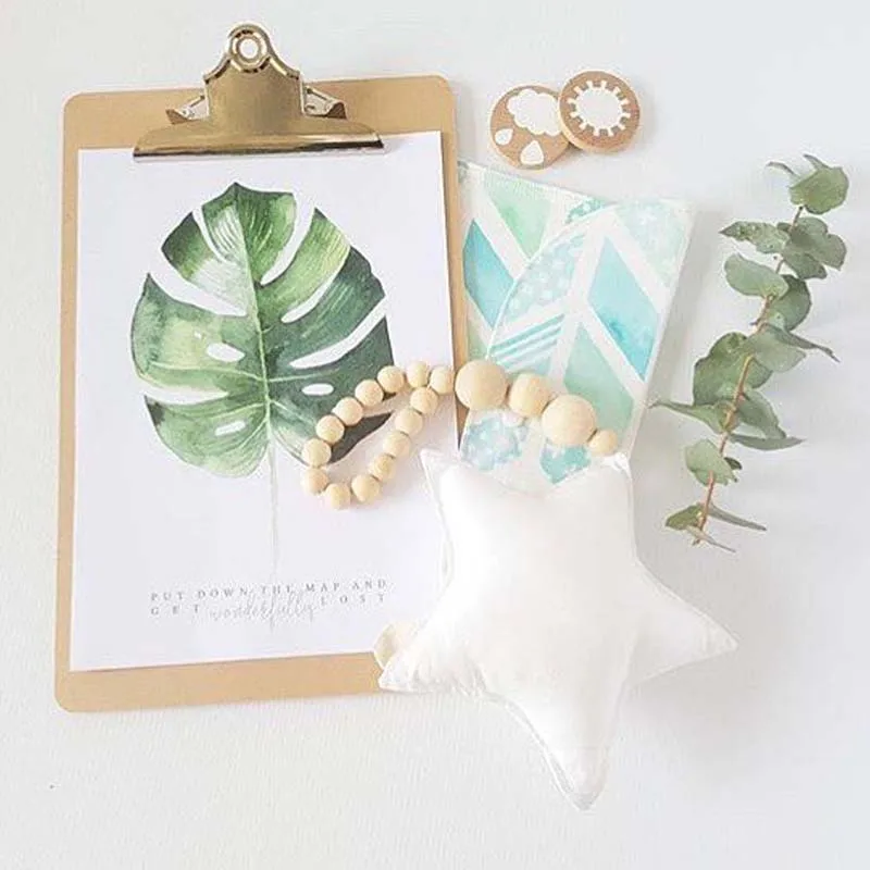 Настенные украшения в скандинавском стиле 1 шт. деревянные бусины форме звезды