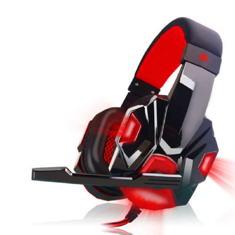 Red with light Игровые наушники USB 3,5 мм ПК с микрофоном для ноутбука Macbook светодиодный гаджет беспроводная гарнитура для наушников игровая гарнитура - Цвет: Red with light