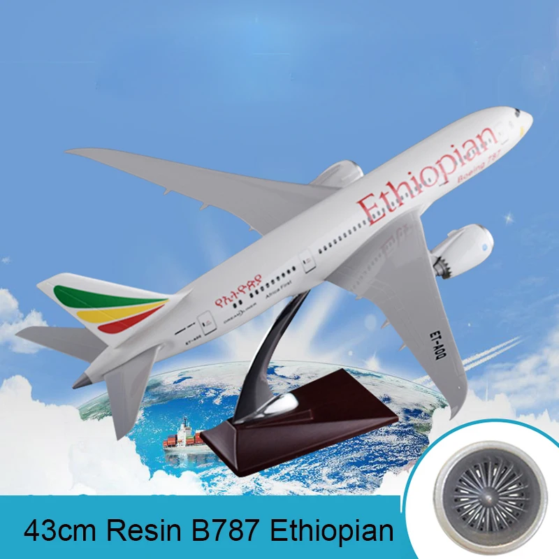 43 см для ухода за ребенком мам смолы B787 Эфиопский модель самолета авиации с