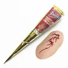 Стильная натуральная травяная хна, конус, 6 цветов, краска для боди-арта, временная татуировка хной паст, арабские индийские, одноразовая краска для тела