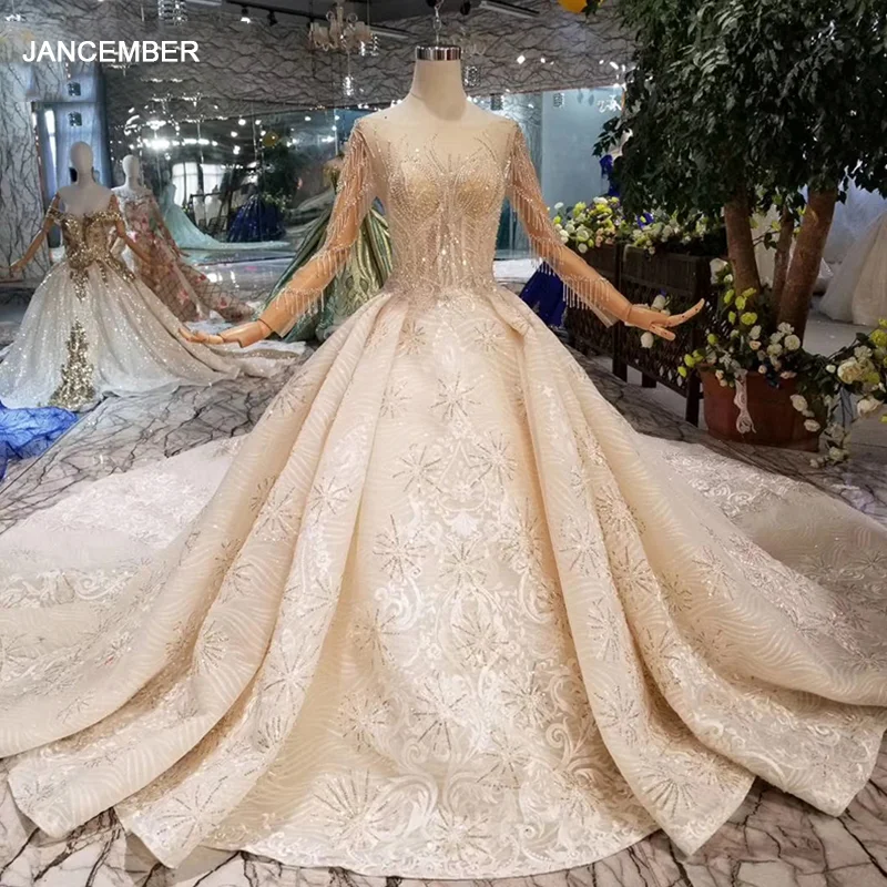 HTL106 2020 новый материал торжественные платья с Королевский длинным шлейфом для