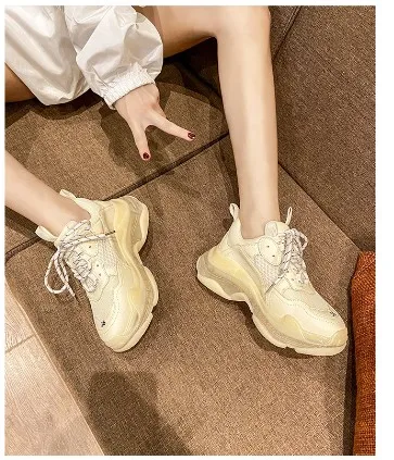 Кроссовки Timalina женские на платформе Вулканизированная плоская подошва