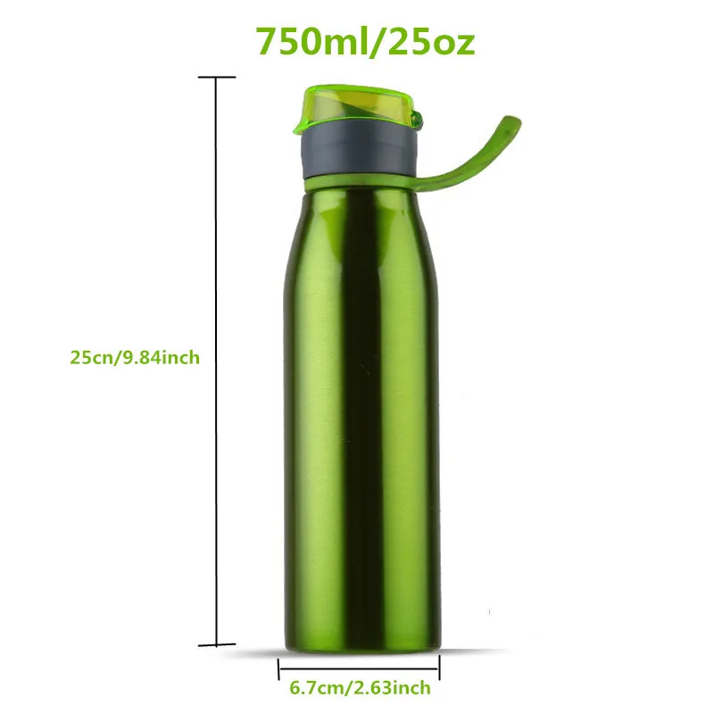 Bpa-Free 750 мл/25 унций нержавеющая сталь 304 спортивный и Открытый походный чайник американский стиль моя бутылка для воды портативная ручка всплывающая крышка