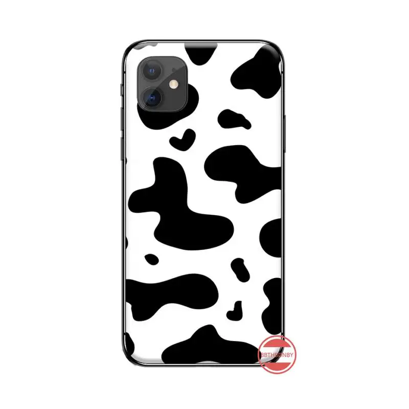 White Black Cow Symbol Cover Soft Shell Phone Case For iphone 5 5S SE 5C 6 6S 7 8 plus X XS XR 11 PRO MAX | Мобильные телефоны и