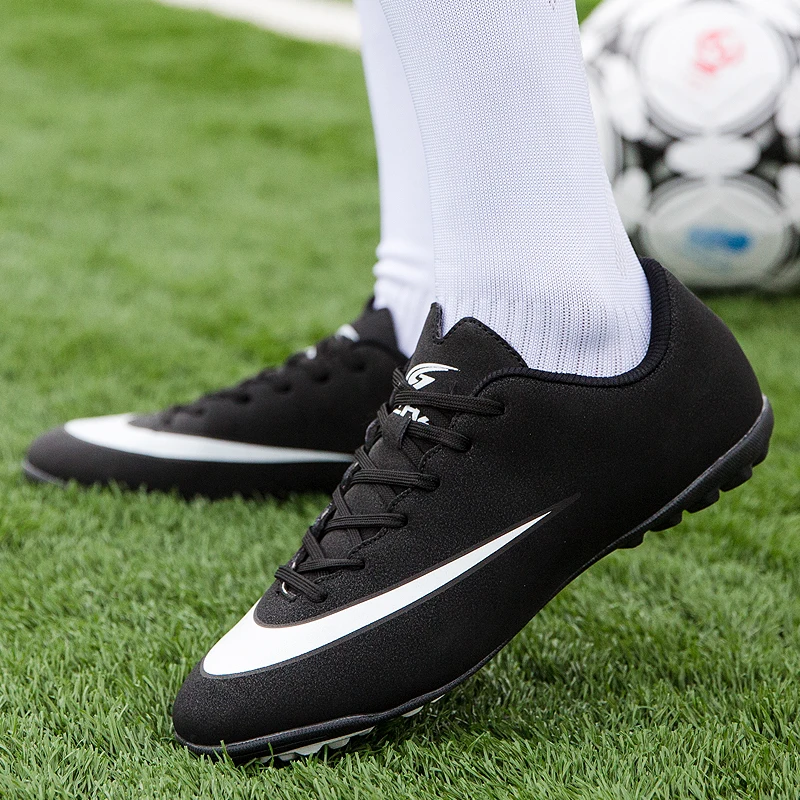 

2021 Men Top Quality Absolute Black Abrazine Football Boots Men Women Teenager High Ankle Soccer Shoes Free Shipping Size 33-45