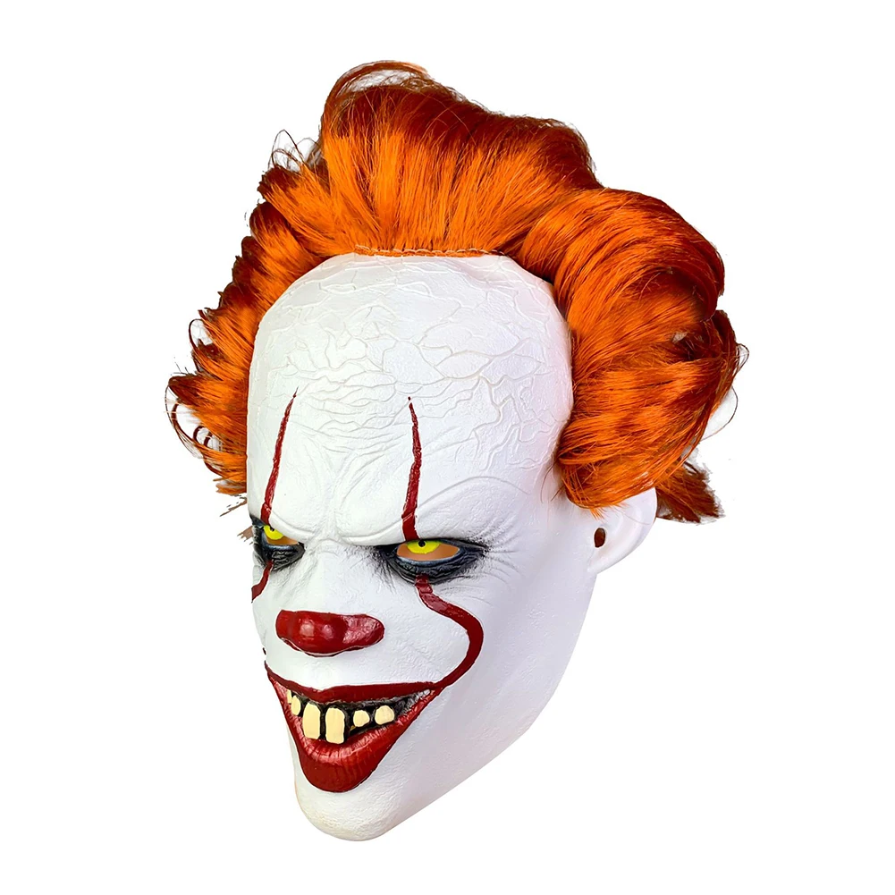Stephen King's It Mask Pennywise одежда для клоуна Маска Клоун маска на Хеллоуин для косплея костюм реквизит Праздничный костюм нарядное платье