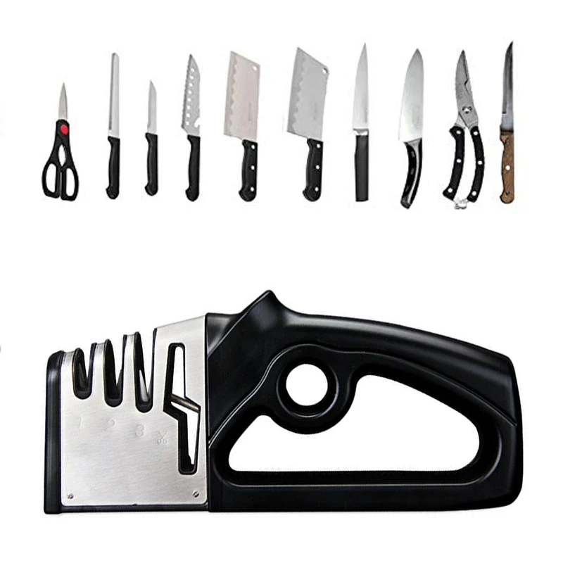 4-ступенчатая точилка для кухонных ножей профессиональный точильный камень