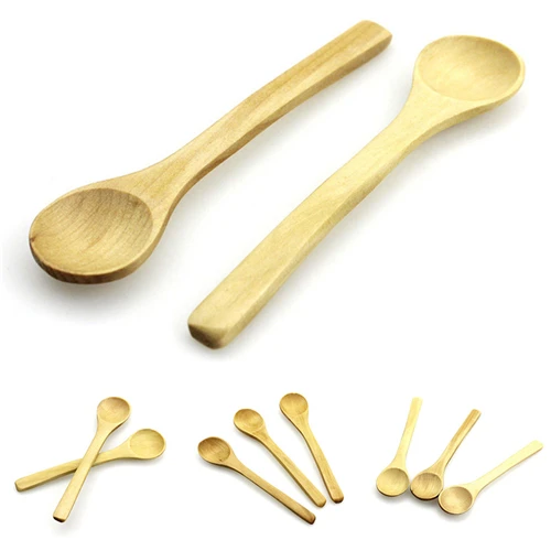 

6PCS/set Natural Wooden Spoon Soup Salad Porridge Kitchen Cooking Wood Spoon Creative Japanese Style Cutlery Tableware