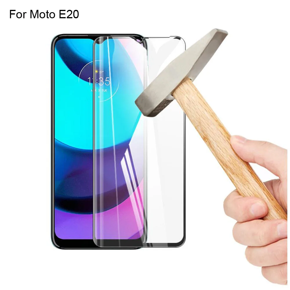 

5PCS Ultra-Thin screen protector Tempered Glass For Moto E20 Full Screen protective FILm For Moto E 20 Protection