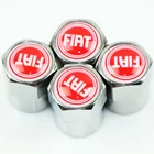 Колпачок Клапана автомобильной шины с эмблемой, металлическая крышка, чехол для Fiat Panda Bravo Punto Linea Croma 500 595, значок для стайлинга автомобиля, аксессуары, 4 шт.