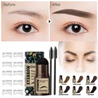 Набор для формирования штампов карандаш для бровей водостойкий Контурный карандаш с 10 трафаретами инструмент для макияжа глаз идеальный подарок для женщин