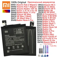 original xiaomi battery for redmi note 3 4 4x 5 5a 6 pro 7 3s 3x 4a 5 plus 7a 10x k20 pro 5s 6x mia2 8 lite 9t pro batteries