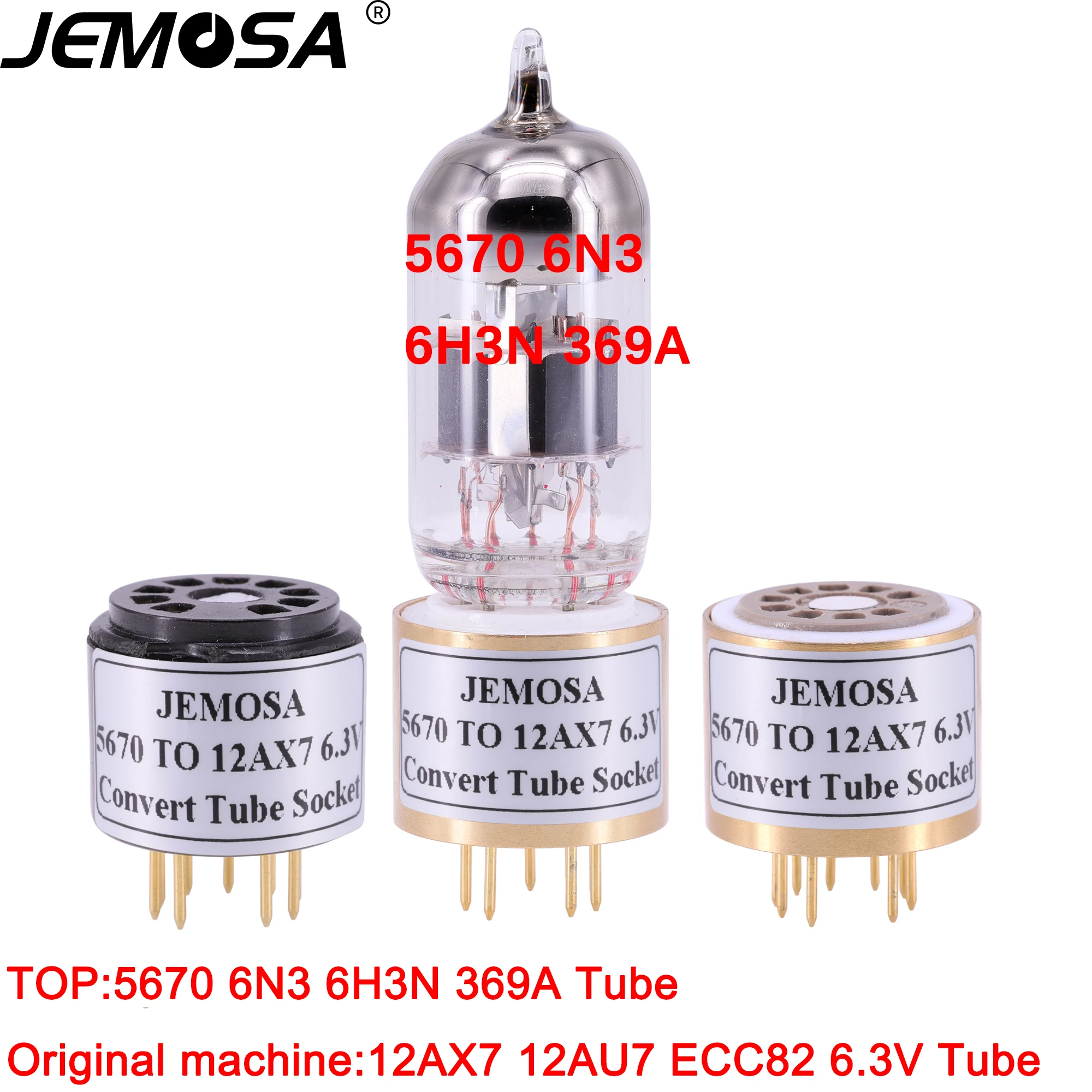 1PC 6N3 6H3N 369A 5670 TO 12AX7 12AU7 ECC82 ECC83 6.3V DIY Audio Amplifier Vacuum Tube Convert Socket Adapter HIFI | Электроника