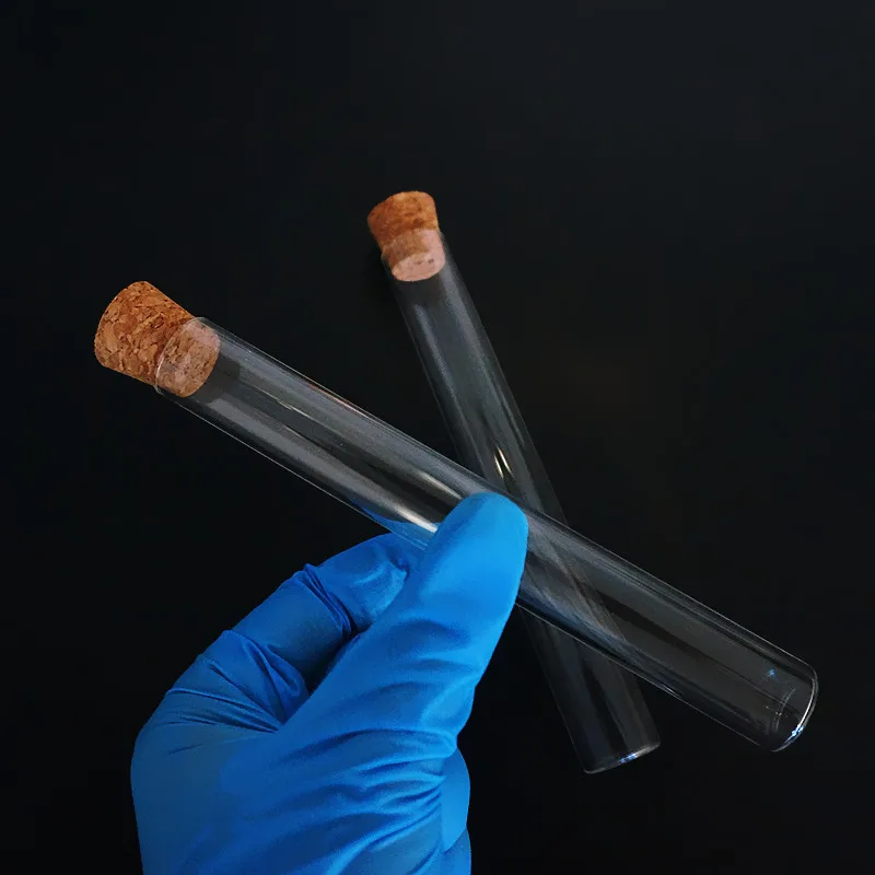 24 шт./лот 20x150 мм Стеклянная трубка с плоским дном пробкой|glass tube|tube glasstubes with cork |