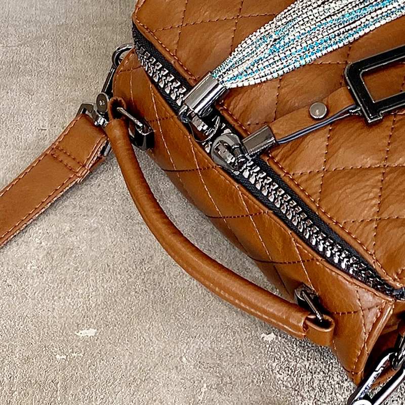 

Real Leather Shoulder Bag Women Tassel Sac Femme Handbag Tote Crossbody Top Quality Luxury Brand Bolsos