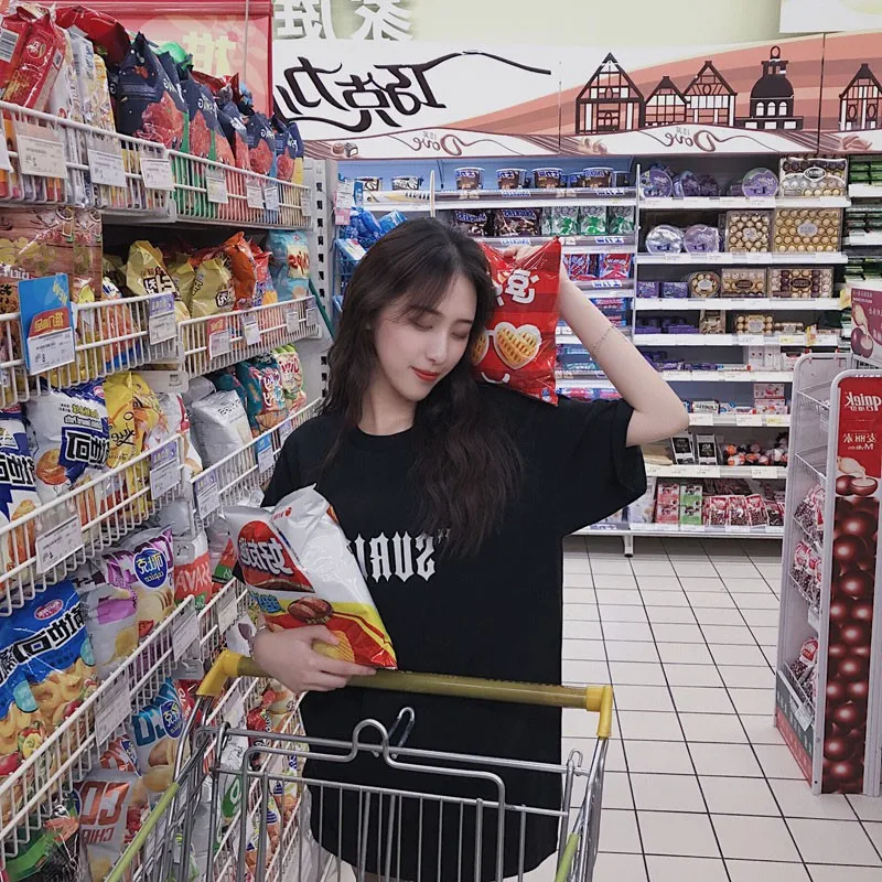 Женские рубашки в стиле харадзюку короткая уличная одежда хлопковая готическая