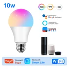 Умная Светодиодная лампа с Wi-Fi, E27, 10 Вт, с регулировкой яркости