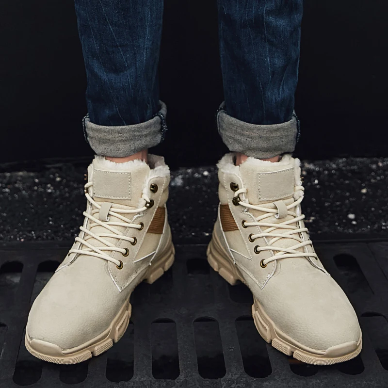 

Snow Boots Winter Boots Men Cowboy Mens Men's Snow Botas Timber Land For Rubber Combat Western Work Man Safety Shoes Black