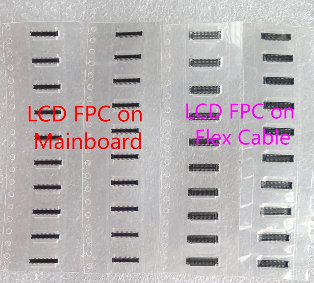 10 шт. Оригинальный ЖК дисплей FPC разъем для Samsung A10 A10S A12 A20 A20E A20S A30 A30S A31 A40 A40S A50 A50S A70