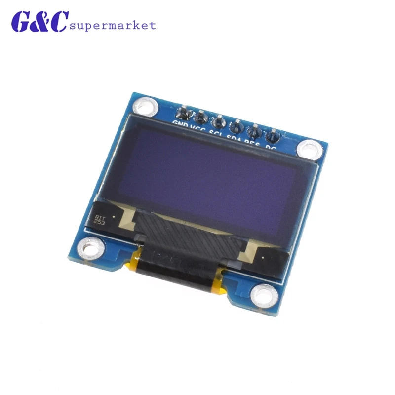 Модуль органического светодиода SPI 0 96 дюйма желтый синий двухцветный 128X64 OLED 6