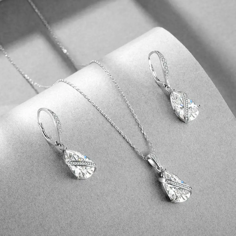 Комплект ювелирных изделий из серебра 925 пробы с фианитами|Ювелирные наборы| |