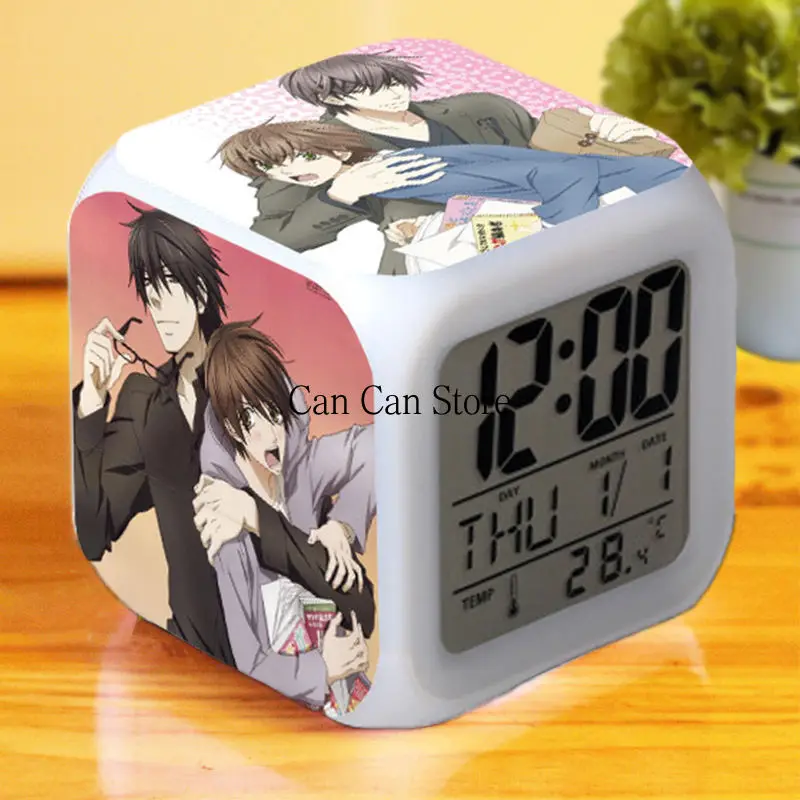 

Цифровой светодиодный Будильник Chaning clockRitsu no Baai Yaoi, часы для дома, детский подарок на Рождество, игрушка, 7 цветов