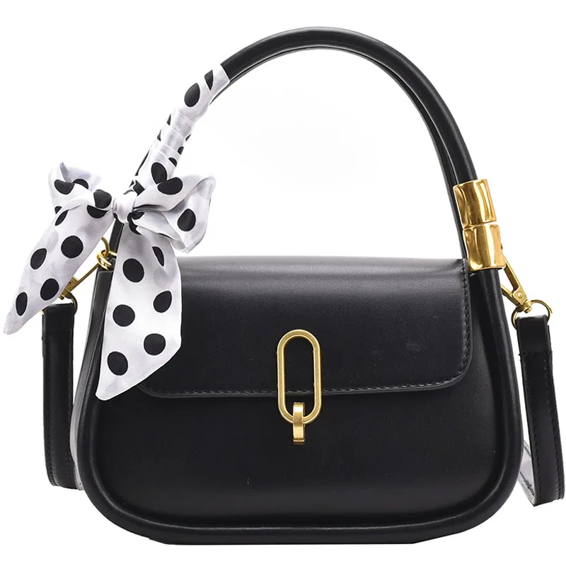 

PU Shoulder Scarves Leather Crossbody Design Bag Mini for Women 2021 Trendy Luxury Travel Handbags and Purses Lady Tote