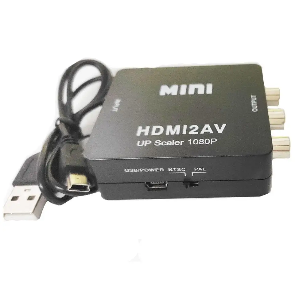 Адаптер преобразователь HDMI в AV HDMI2AV HD видео с на RCA AV/CVSB L/R поддержка 1080P NTSC