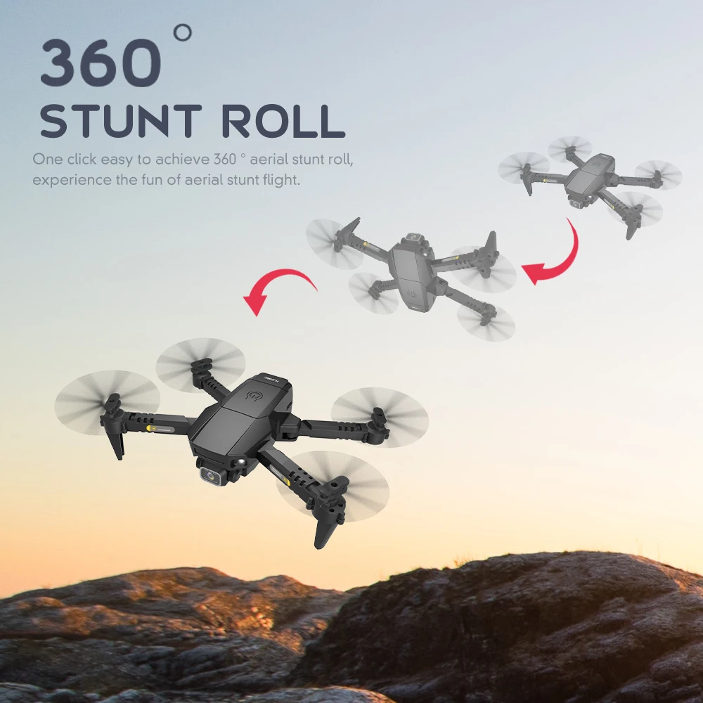 Мини RC дроны HJ78 Дрон с разрешением 4K HD двойной Камера WI FI FPV Смарт селфи Бла