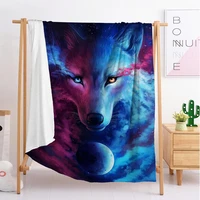 high cold wolf animal custom blankets large and small size throw blanket tapestry sleeping blanket flannel blanket beddin