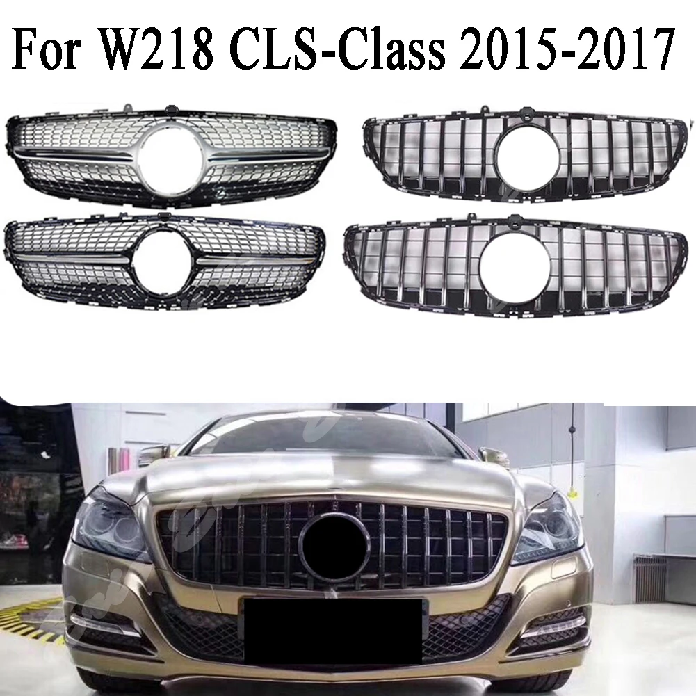 Передний гоночный гриль бампер верхняя решетка крышка для Mercedes-Benz W218 CLS-Class 2015 2016