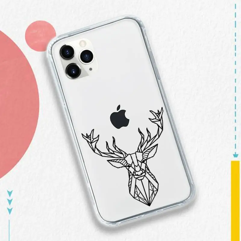 

Funny abstract black line art design Phone Case Transparent soft For iphone 5 5s 5c se 6 6s 7 8 11 12 plus mini x xs xr pro max