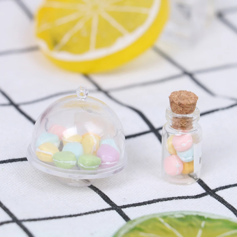 

1pcs Cute Mini 1/12 Scale Miniature Dollhouse Macaron Pretend Play Kitchen Doll Food Dessert Accessories Toy