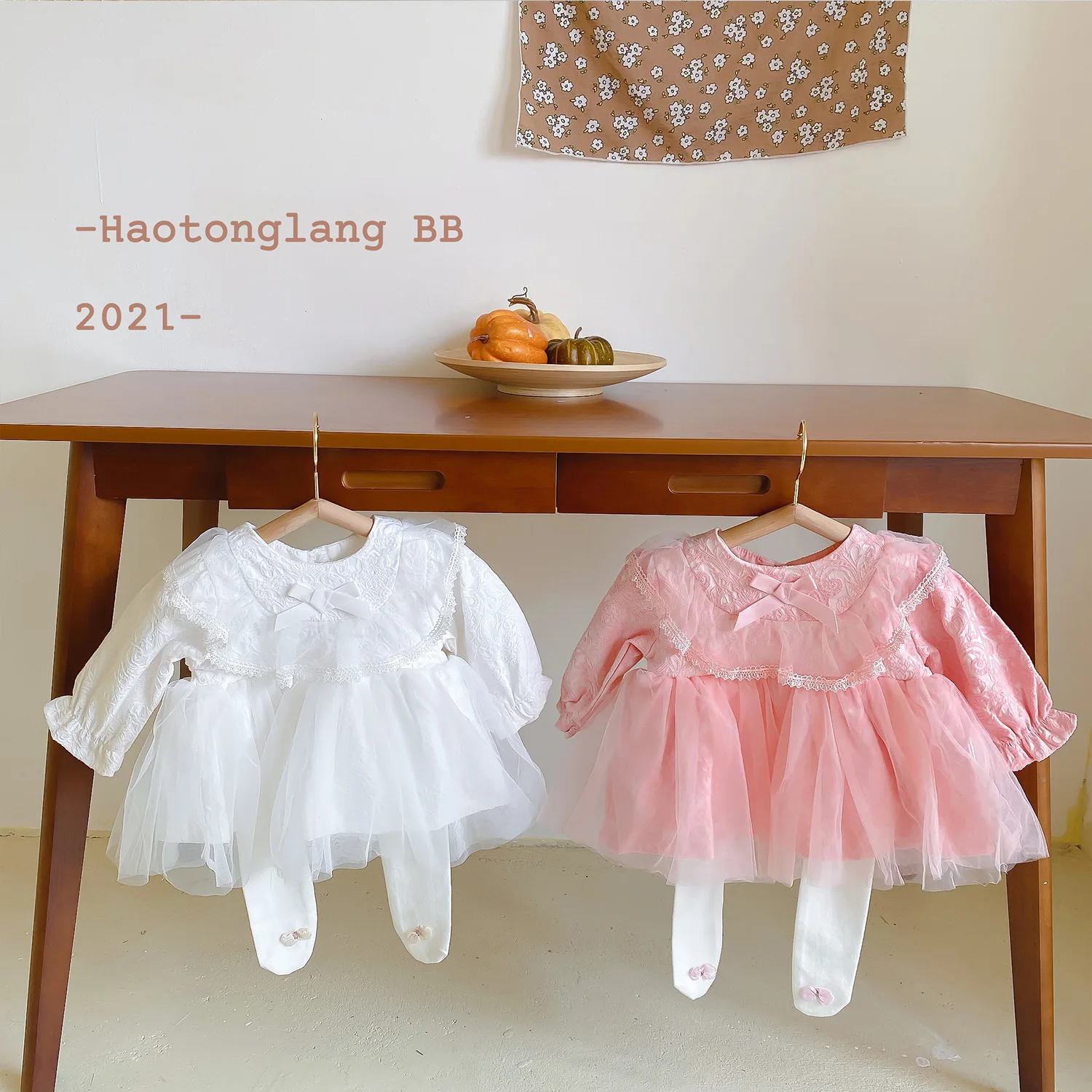 

2021 Baby Girls Christening Dress Spanish Newborn Infant Girl Dresses Wedding Birthday Princess Lace White Baby Baptism Clothes