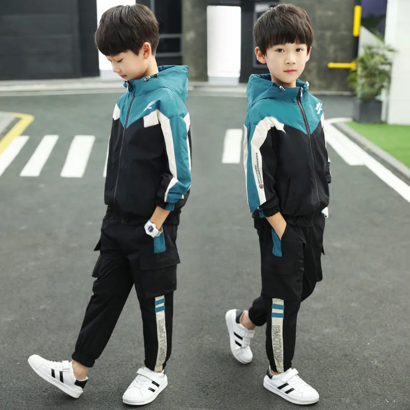 Boys Sportswear Spring Autumn Casual Toddler Teens Clothes Long Sleeve Coat Pant Children Clothing Set Kids Tracksuits |