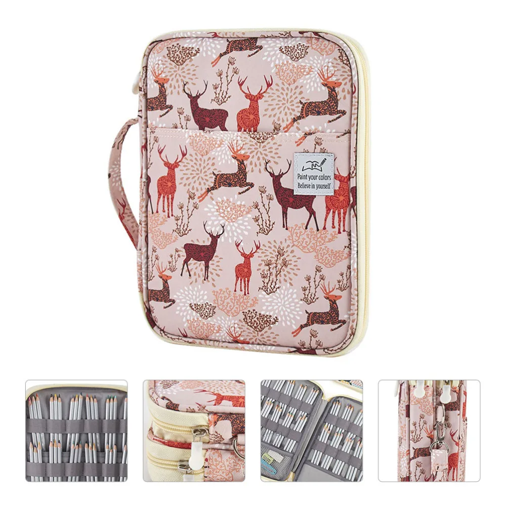 

1pc High Capacity Pencils Storage Case Stationery Holding Bag Fashion Pencil Bag