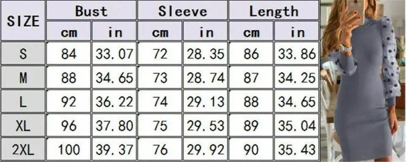 

Womens Ladies Polka Dot Puff Sleeve Bodycon Slim Fit Mini Dress Party Holiday New Fashion Female Dresses