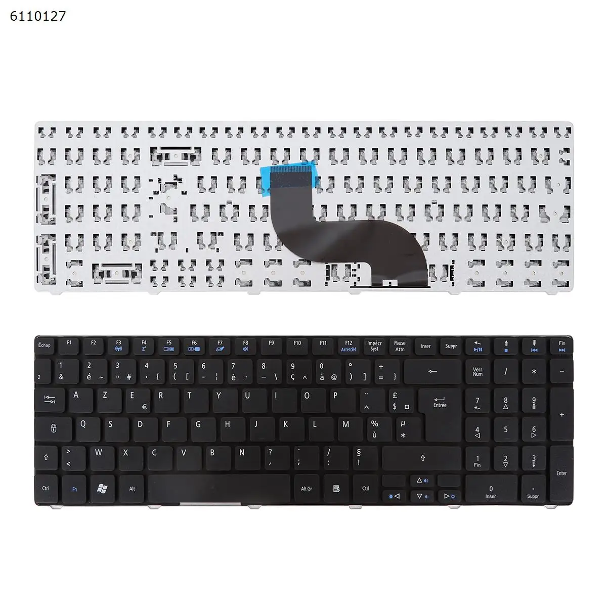 

Новая французская сменная клавиатура AZERTY для ACER AS5741G черная совместимая с 5810T без фольги