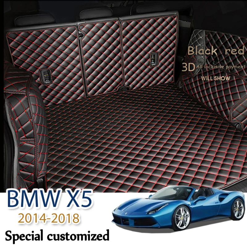 Кожаный коврик для багажника автомобиля BMW X5 F15 F85 2014-2018 5-местный Коврики