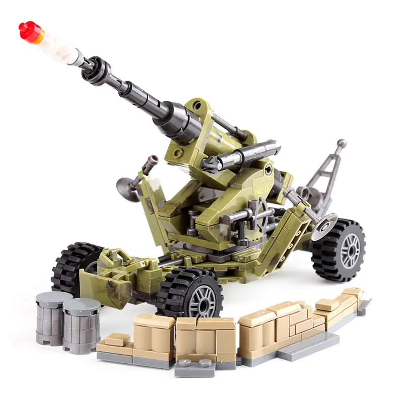 

06011 Genuine 350Pcs Military Series The Scorpion Cindy Cannon Set Building Blocks Bricks Educational DIY Toys Model