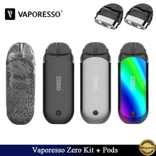 Vaporesso Zero Pod Комплект с 2 2 мл Zero Pods 650 мАч батарейный мод Ccell катушка электронная сигарета все-в-одном комплект цвет