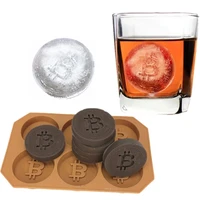 6 holes bitcoin ice cube maker ice freeze mold pudding chocolate mould diy food cookie cake stencil doughnut mould easy release