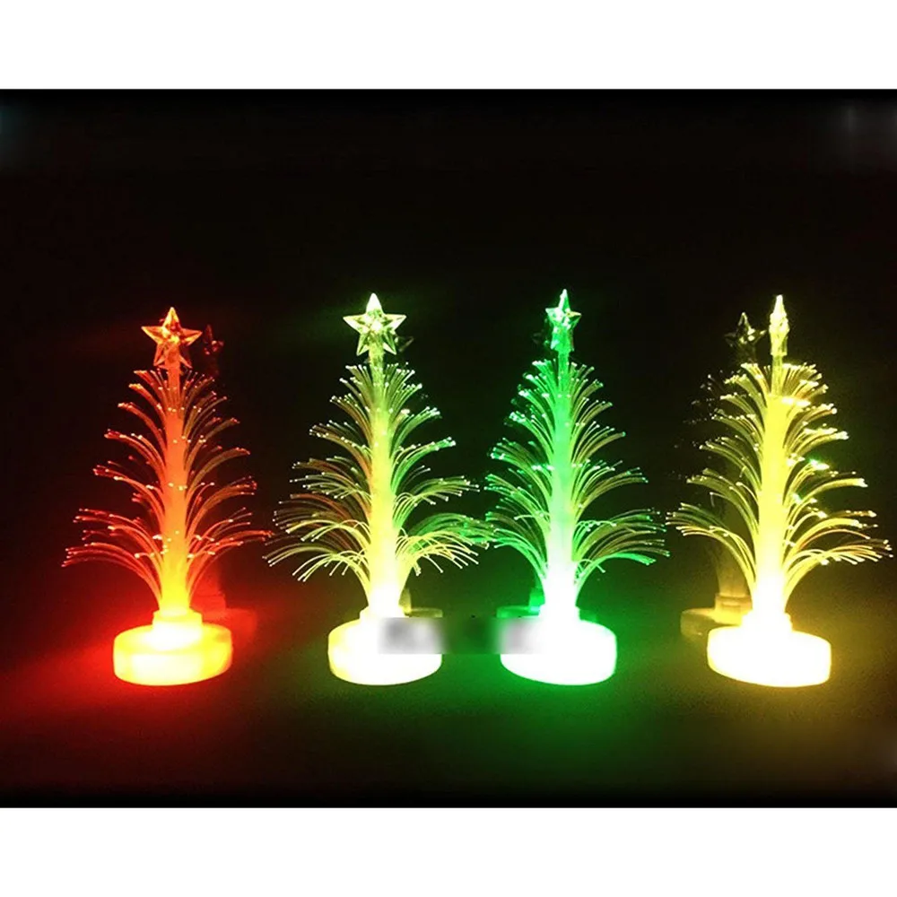 Merry Christmas LED Color Changing Mini Xmas Little Lighten Tree Home Table Party Decor Charm Decoration#L | Дом и сад