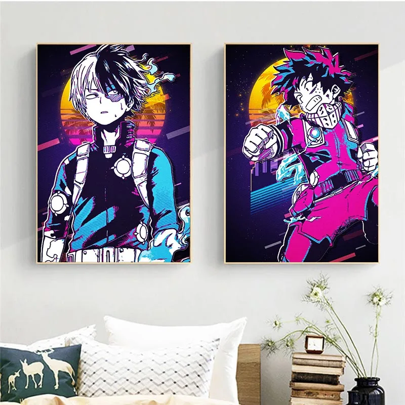 

Classic Japanese Anime Wall Art Posters My Hero Canvas Paintings Hd Prints Pictures Living Room Bedroom Home Decoration Cuadros