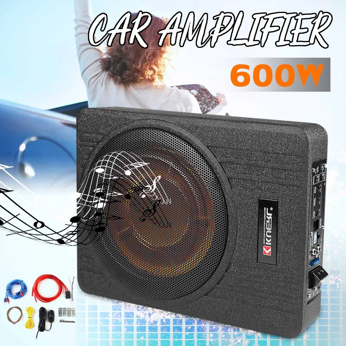

Усилитель для дома, 600 Вт, 12 В, HIFI, сабвуфер, автомобильный бас, под сиденьем, тонкий активный тонкий динамик, усилитель с удалением, автомобил...