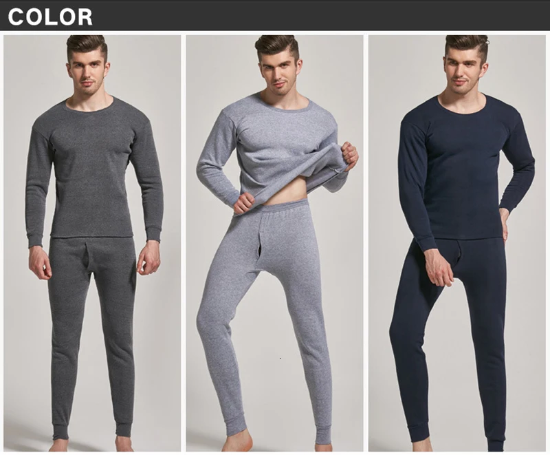 Комплекты мужского термобелья теплые кальсоны осенне зимнее термобелье для