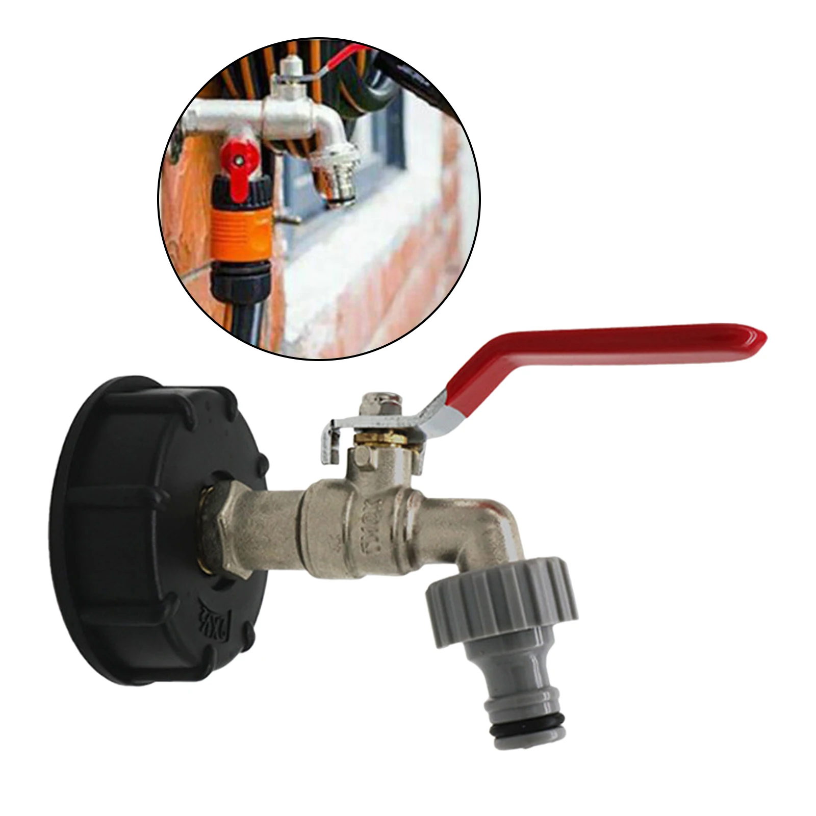 

Brass Yard Garden IBC Water Tank Adapter Hose Connector Fine Thread Fitting